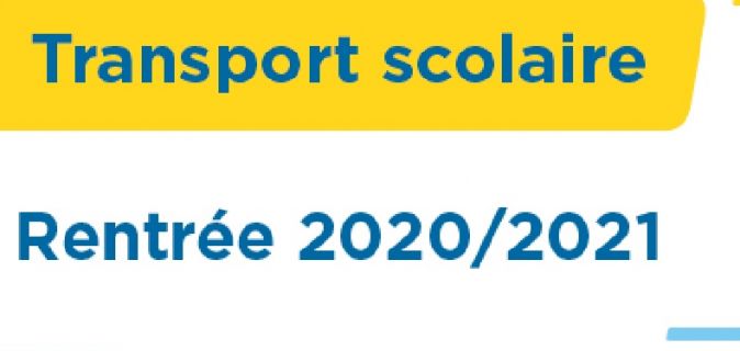 Insrciption transport scolaire 2020-2021